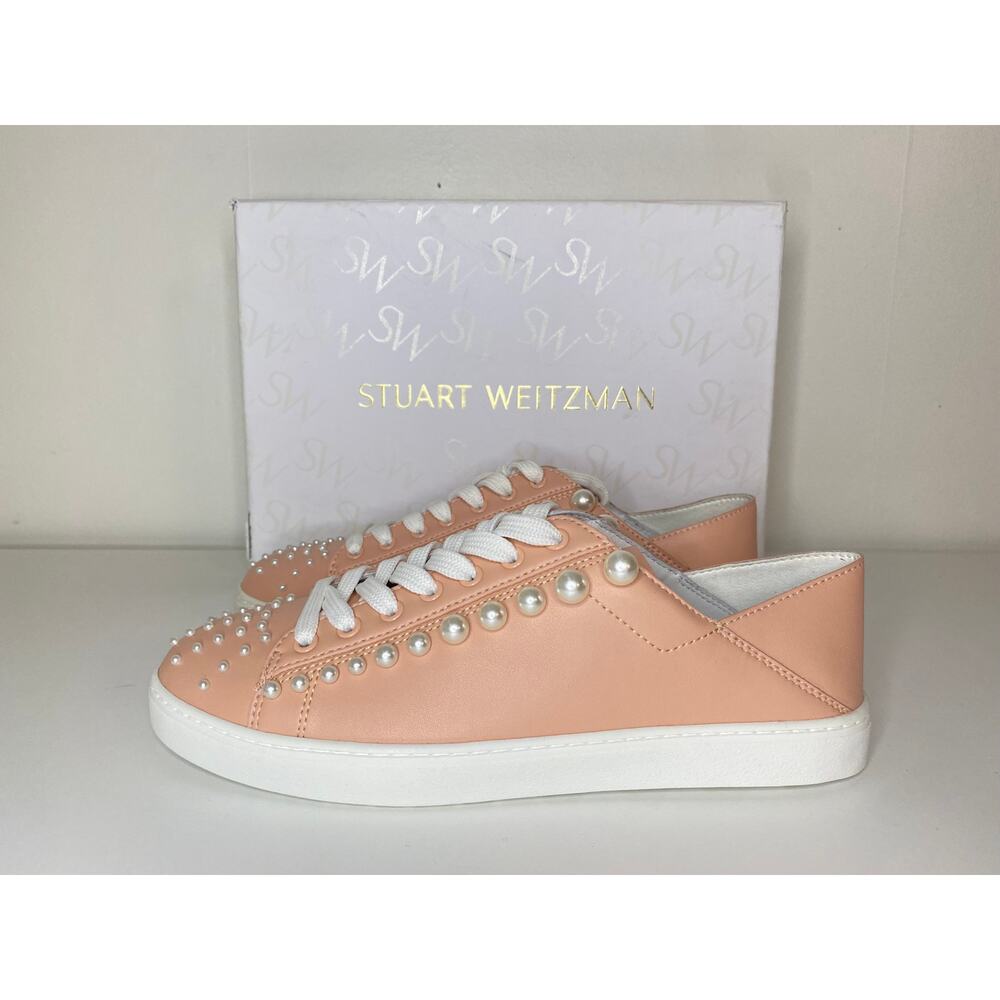 Stuart Weitzman Pearl Convertible Sneakers Pink Balletcore Coquette - Picture 3 of 14